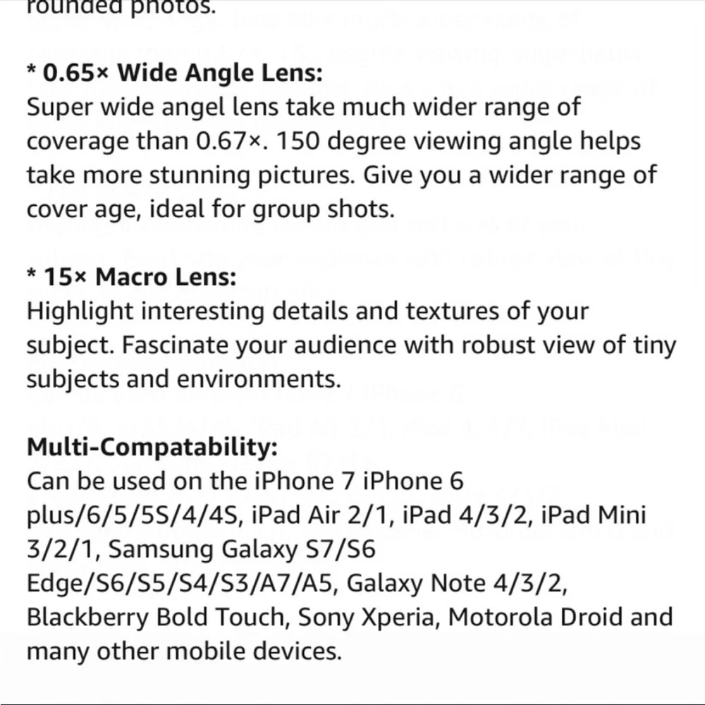 DOFLY Universal Phone HD Camera Lens Kit